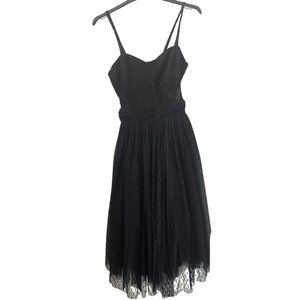 Black Tulle Midi Dress